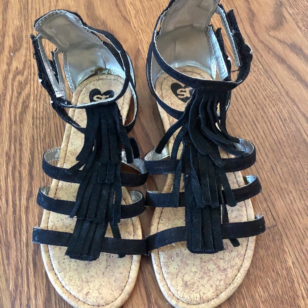 Stride Rite Gladiator Fringe Sandals